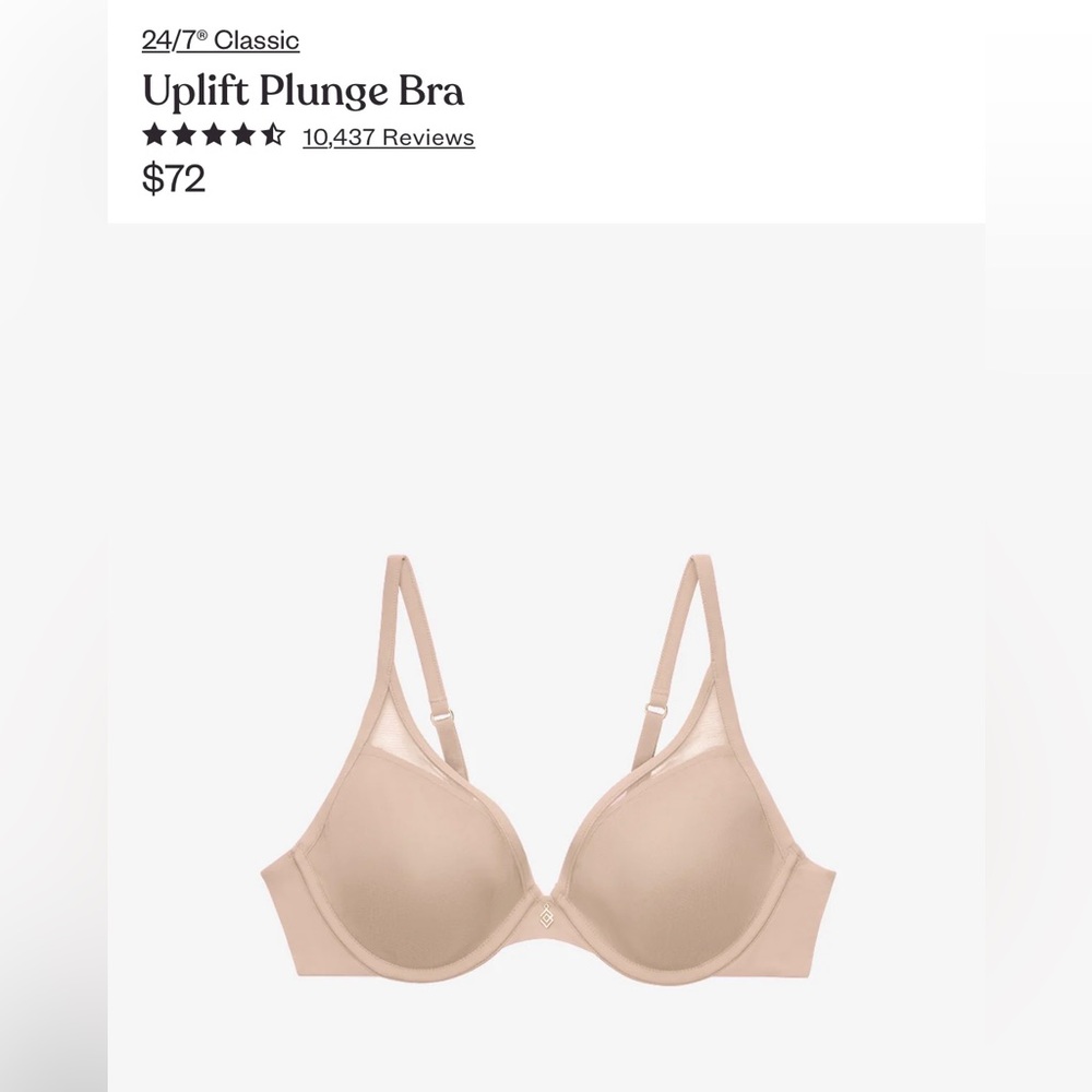ThirdLove uplift plunge bra - basically brand new!